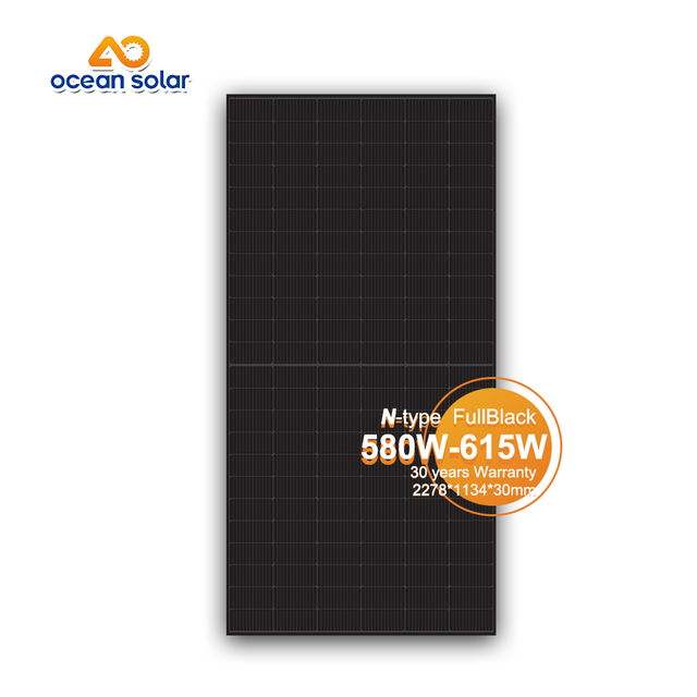 M10 Mono 580W-615W-සම්පූර්ණ කළු වීදුරු