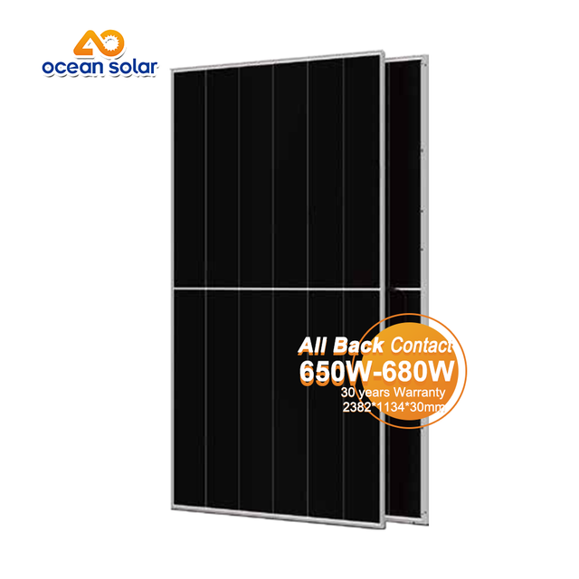 Panel słoneczny o mocy 650 W-680 W z tylnym kontaktem